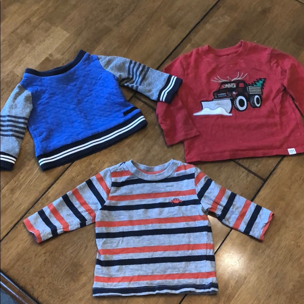 3 Long-Sleeved Boys shirts and sweater